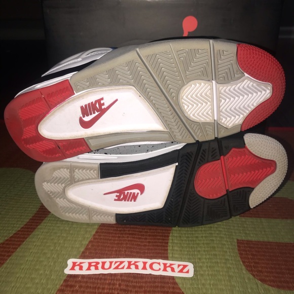 Jordan 4 “ What The 4s " Size 8.5 White Blue Red - Picture 5 of 7